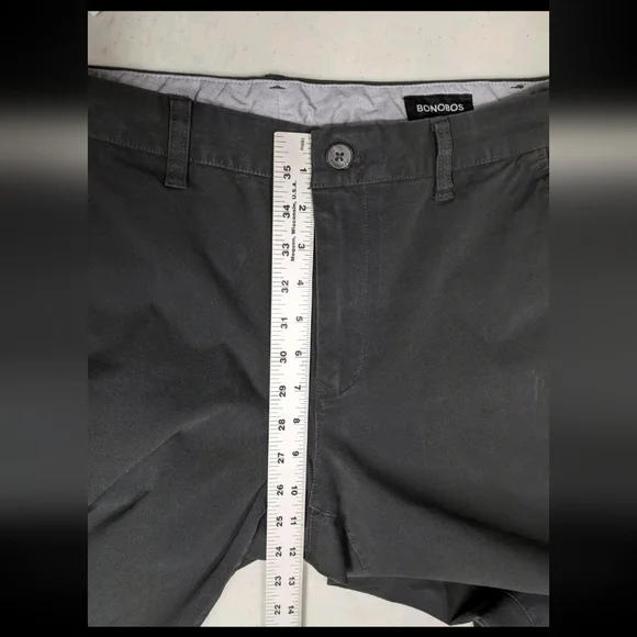 Bonobos Slim Straight Leg Pants 33x32 Gray Weekend Casual Chino - Picture 9 of 11